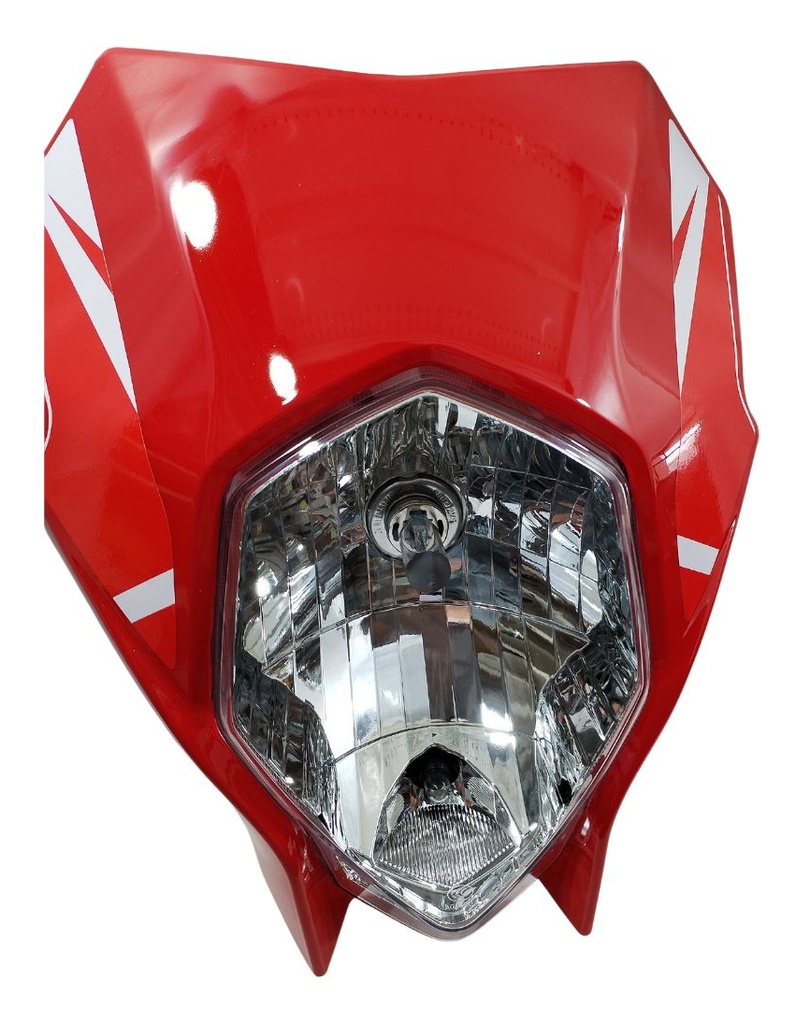Faro Completo Para Moto Dm150 Rojo
