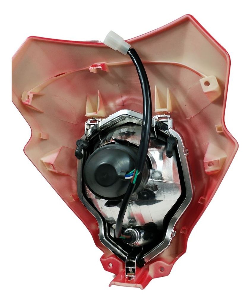 Faro Completo Para Moto Dm150 Rojo