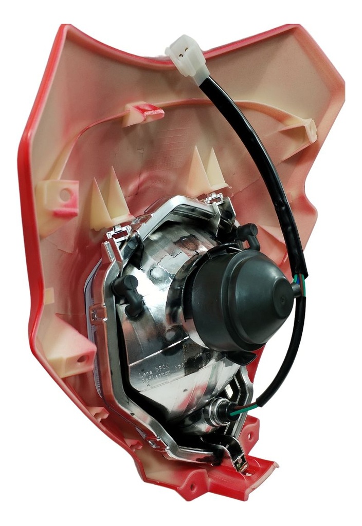 Faro Completo Para Moto Dm150 Rojo