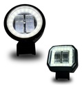 Faros Moto 2 Pulgadas Blanco+ Amarillo Con Aro Blanco