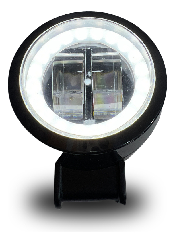 Faros Moto 2 Pulgadas Blanco+ Amarillo Con Aro Blanco