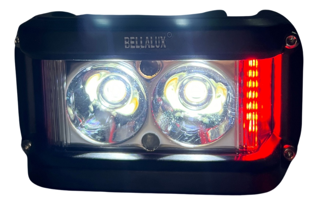 Faro Auxiliar Moto Hyperled Con Alarma Y Luz 20w 4200lm