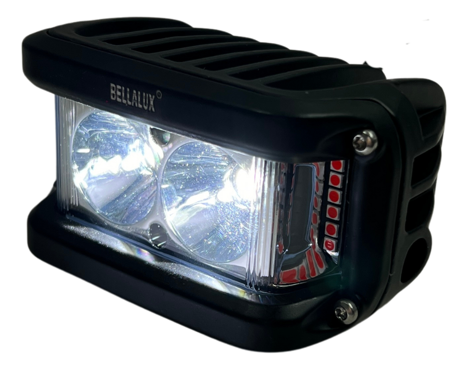 Faro Auxiliar Moto Hyperled Con Alarma Y Luz 20w 4200lm