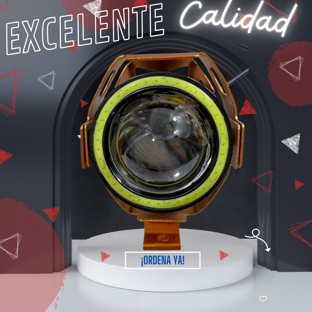 Faro Mini Auxiliar Hyperled Lupa Ojo Diablo Angel