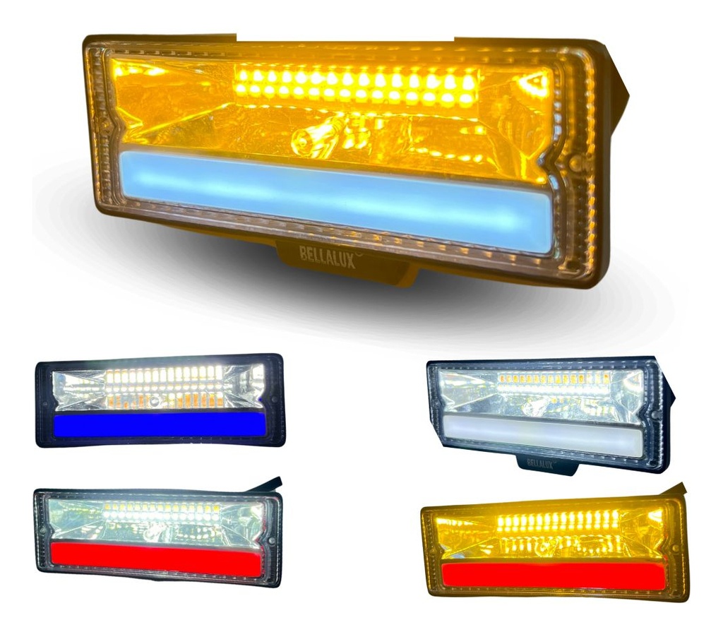 Faro Auxiliar Hyper 18led Bi-color Ojo Angel 3800