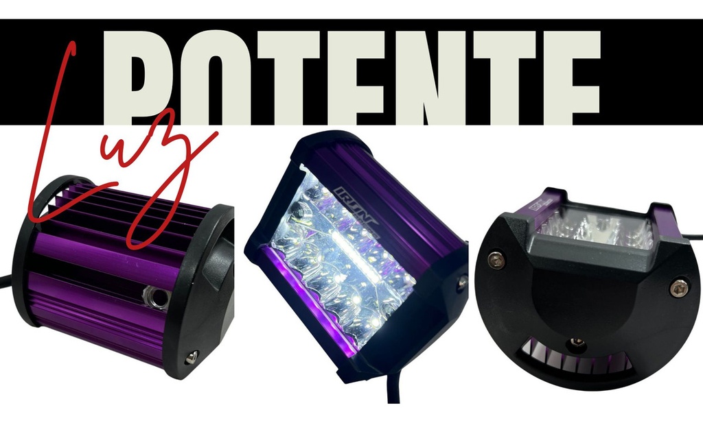 Faro Auxiliar Hyperled 60w 7000k 4000lm 12-48v 8 Colores