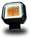 Faros Moto 2 Pulgadas Blanco+ Amarillo Con Aro Blanco