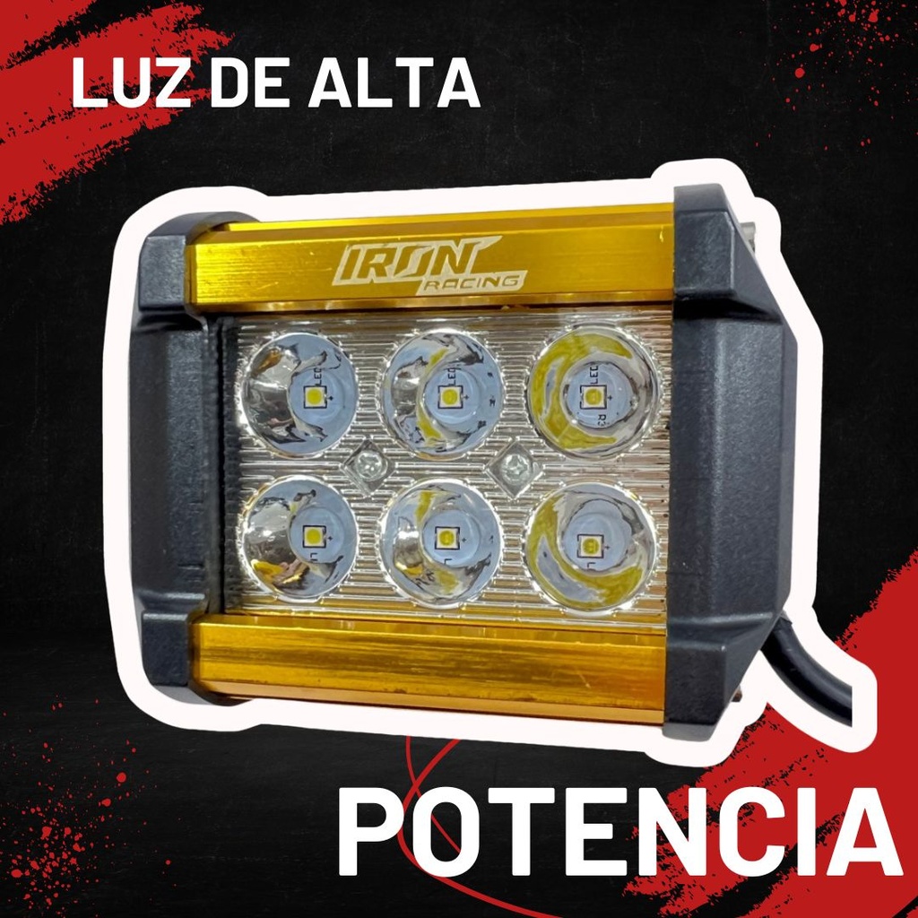 Faro Auxiliar Hyperled Ir-1810 8-80v 18w 1200lm 7 Colores