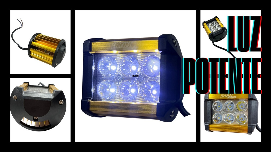 Faro Auxiliar Hyperled Ir-1810 8-80v 18w 1200lm 7 Colores