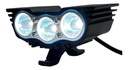 Faro Moto 3 Led Dc 10-95v 30w Estrobo Negro