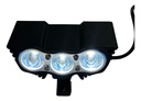 Faro Moto 3 Led Dc 10-95v 30w Estrobo Negro