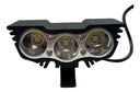 Faro Moto 3 Led Dc 10-95v 30w Estrobo Negro