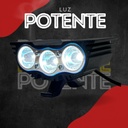 Faro Moto 3 Led Dc 10-95v 30w Estrobo Negro