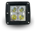 Faro Moto Cuadrado 4led Blanco Bi Color Estrobo