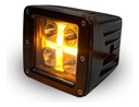 Faro Moto Cuadrado 4led Blanco Bi Color Estrobo