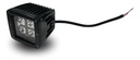 Faro Moto Cuadrado 4led Blanco Bi Color Estrobo