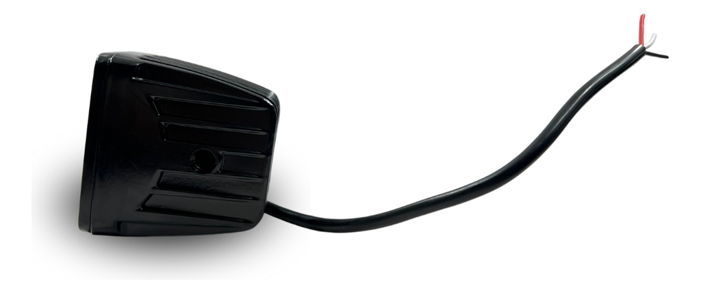Faro Moto Cuadrado 4led Blanco Bi Color Estrobo