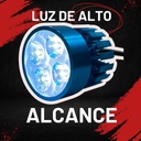 1 Pieza De Faro Led Para Moto Universal Carcasa Azul 20w