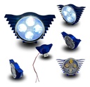 Faro Auxiliar Hyperled Alitas 8-80v  200lm 7 Colores Carcasa