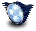 Faro Auxiliar Hyperled Alitas 8-80v  200lm 7 Colores Carcasa
