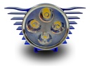 Faro Auxiliar Hyperled Alitas 8-80v  200lm 7 Colores Carcasa