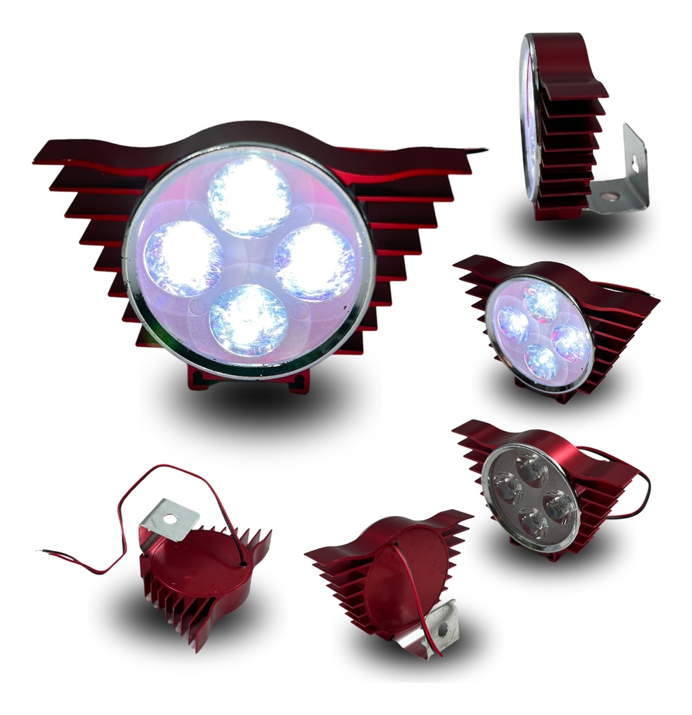 Faro Auxiliar Hyperled Alitas 8-80v  200lm 7 Colores Carcasa