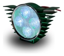 Faro Auxiliar Hyperled Alitas 8-80v  200lm 7 Colores Carcasa