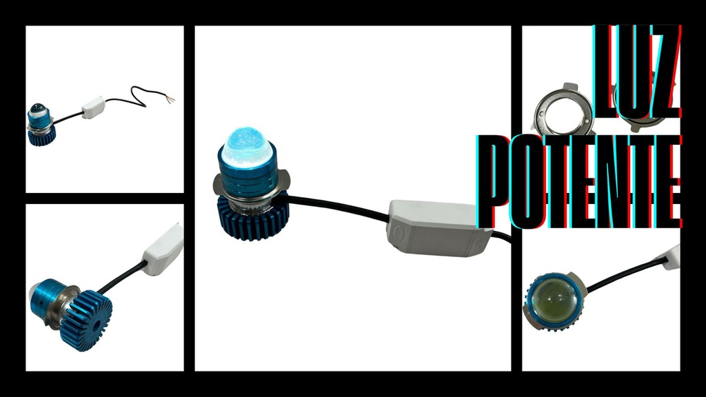 Faro Para Moto Led  10-95v 10w Compatible Con H4