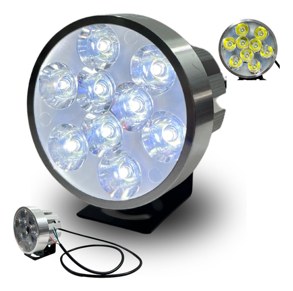 Faro Aux Leds P/moto Ir1575 8-80v 18w