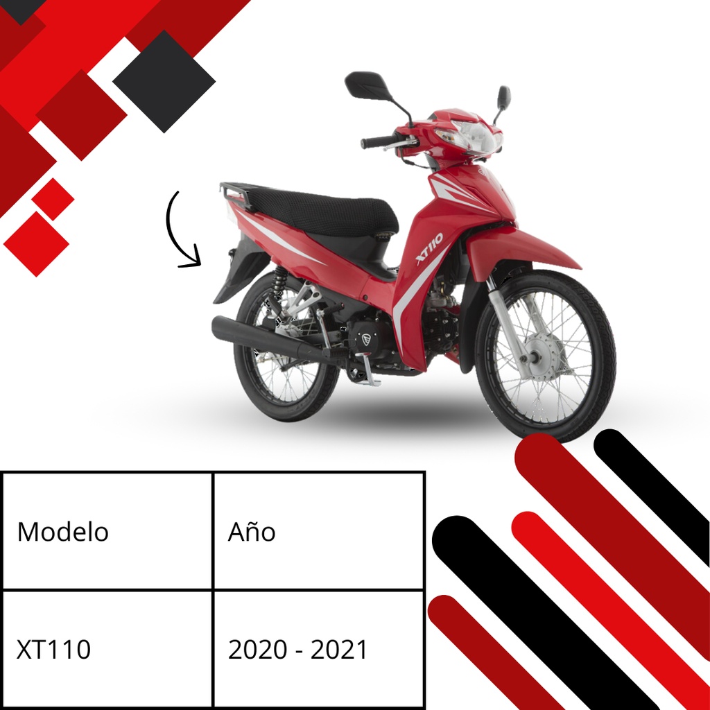 Salpicadera Delantera Roja Moto Italika Xt110