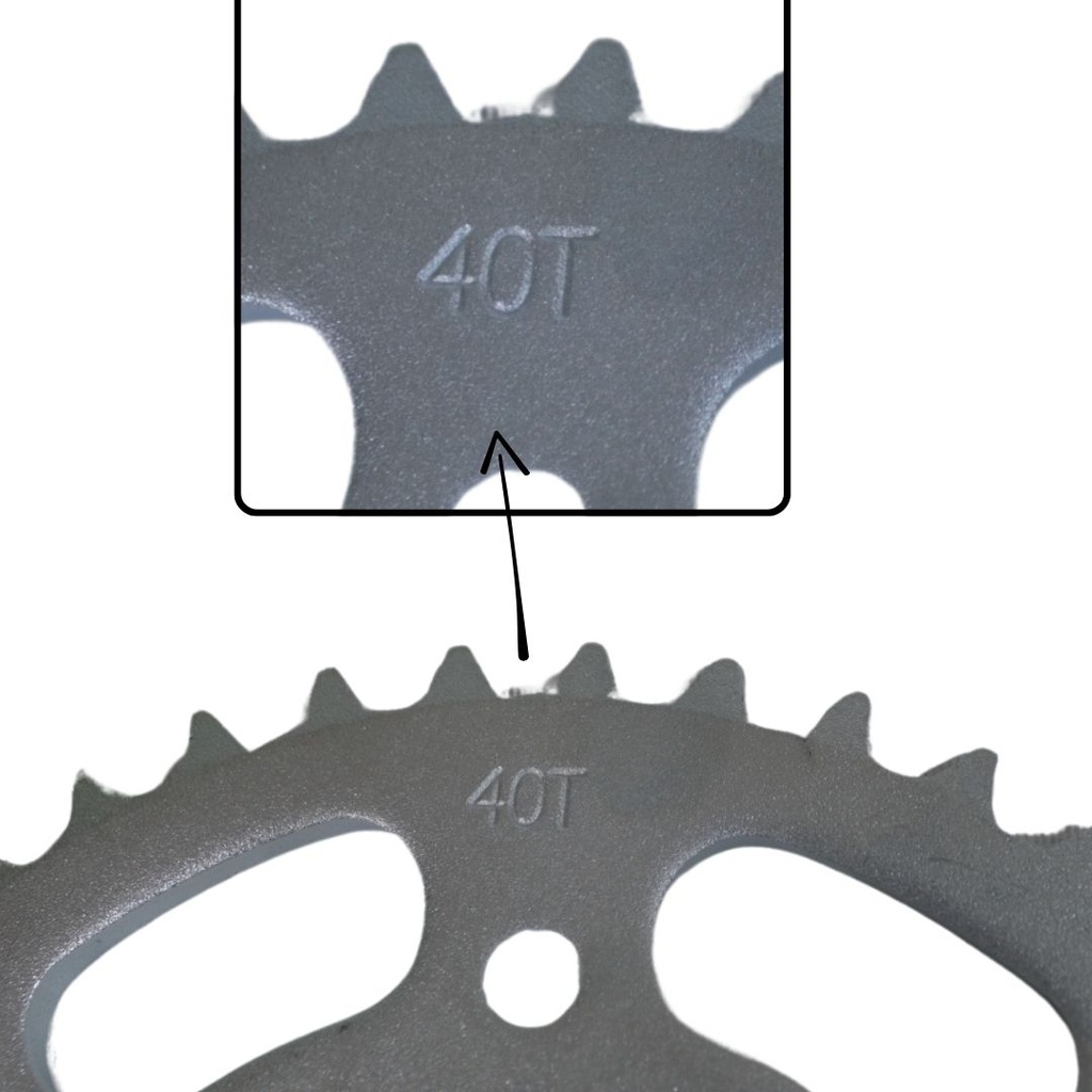 Engrane Tracción Trasero Acero 40t Fz16 #1045 Alta Calidad