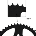 Engrane Traccion Tras Yamaha Ybr-125 43t
