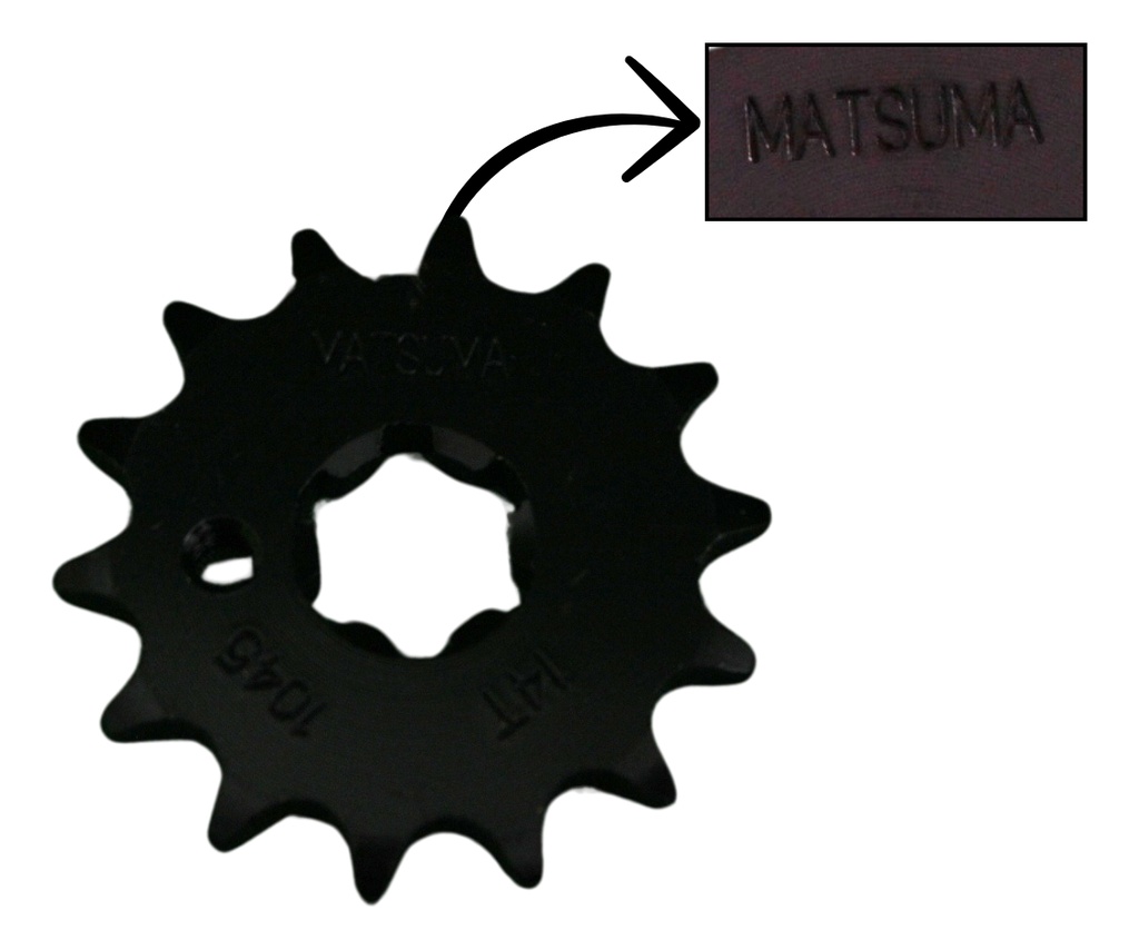 Engrane Traccion Delantero Acero #1045 14t P/ Yamaha Fz16