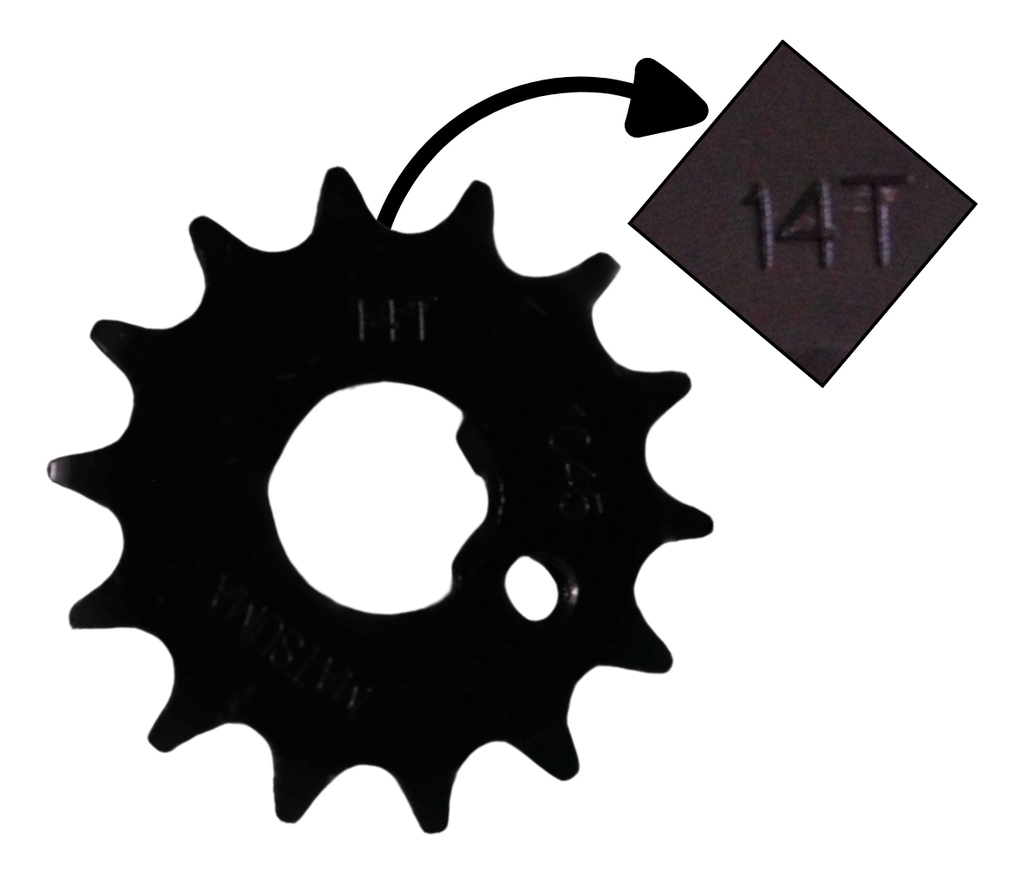 Engrane Traccion Delantero Acero #1045 14t P/ Yamaha Fz16