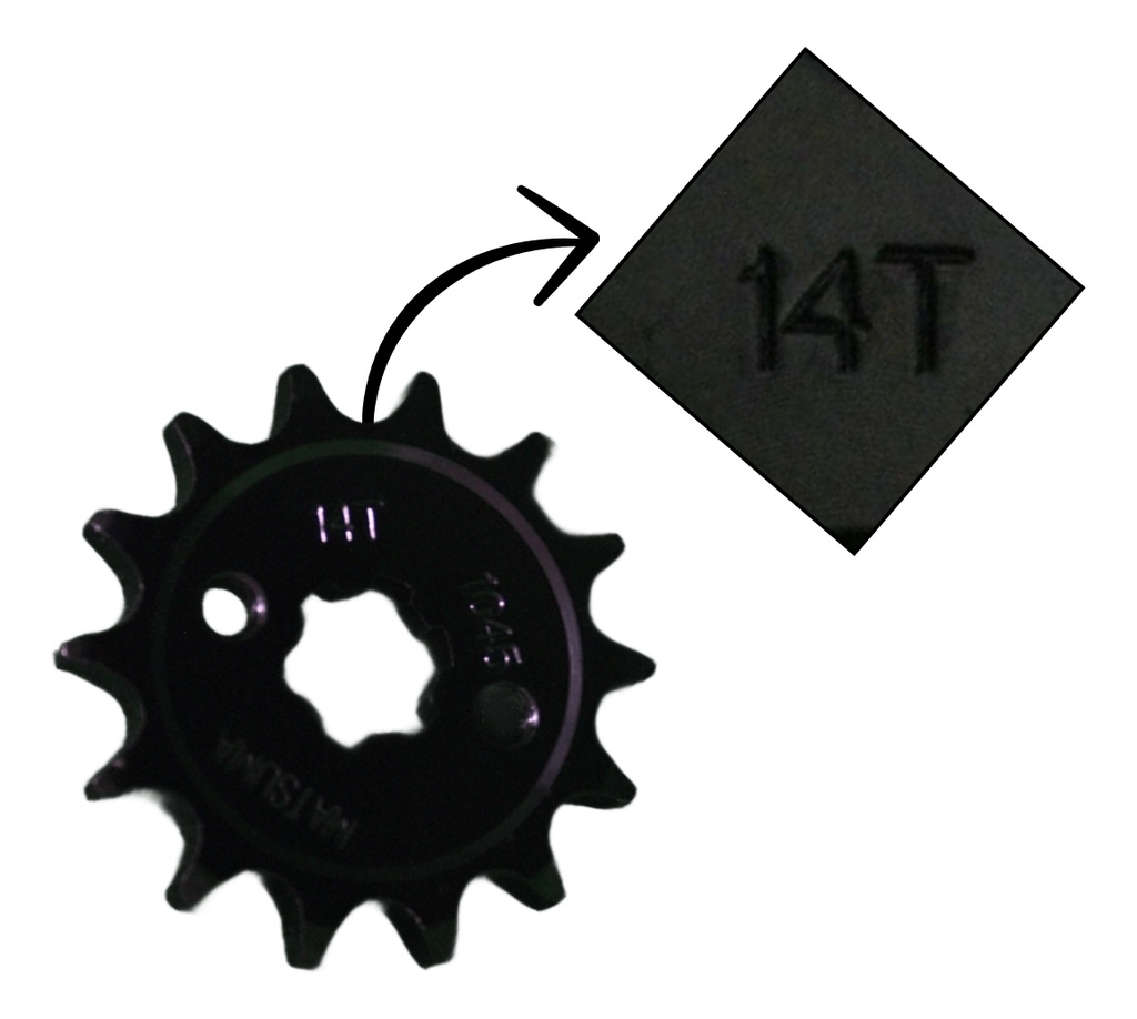 Engrane Traccion Delantero Acero #1045 14t Ft110