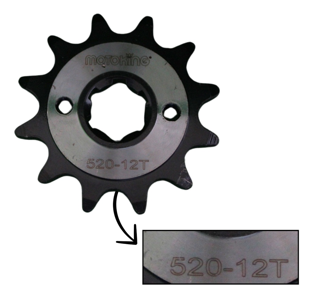 Engrane Traccion Delantero Acero #1045 12t P/ Italika Tc200