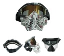 Googles Para Moto Iron Racing Diseño Calavera Gris/rosa