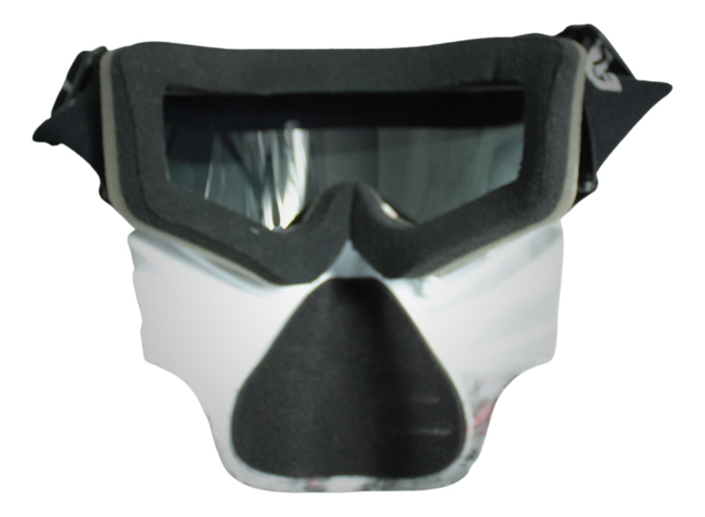 Googles Para Moto Iron Racing Diseño Calavera Gris/rosa