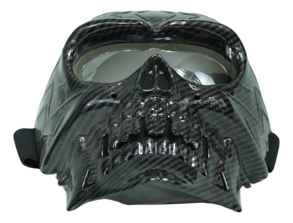 Goggles Para Moto Iron Racing Gris/ Negro Calavera