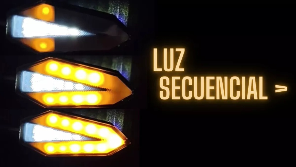 Direccional Para Motocicleta Universal Led Bi-color Varios