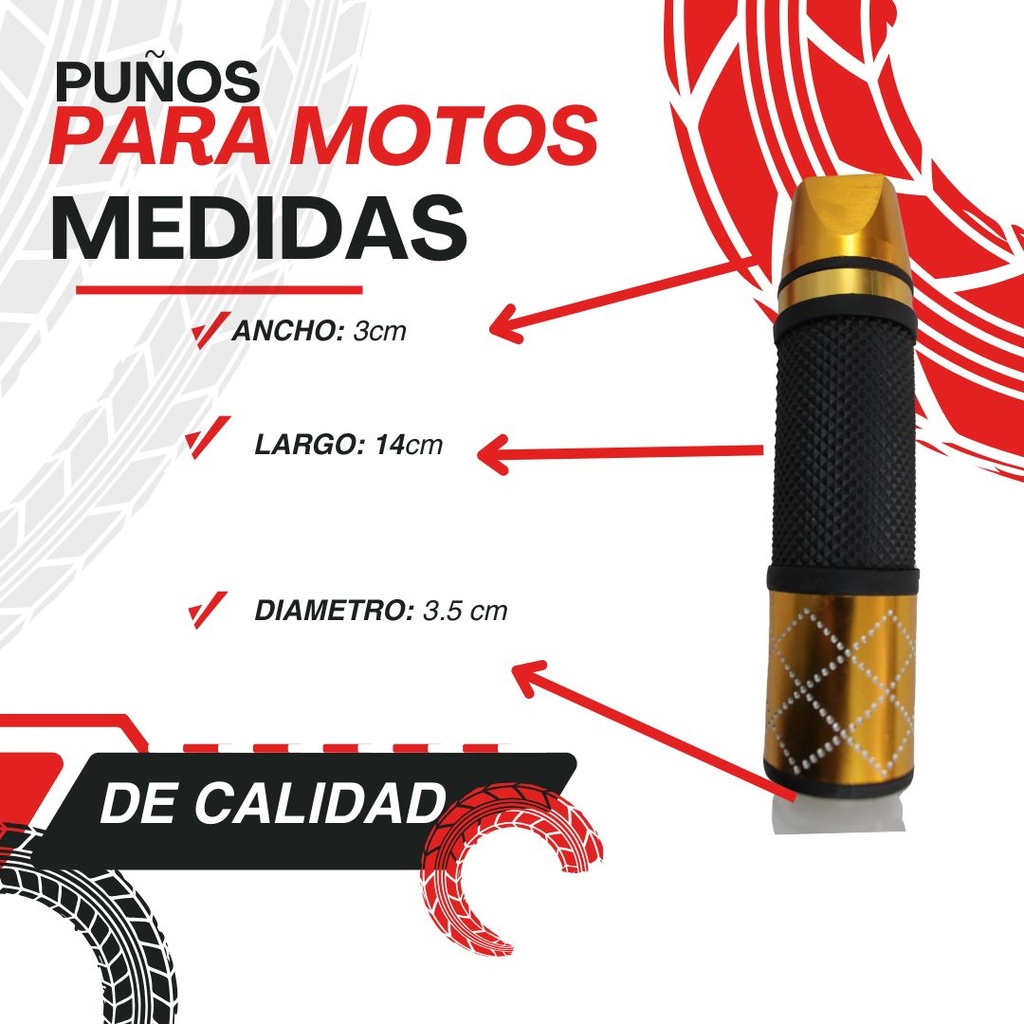 Juego De Puños Para Motocicleta Universal Aluminio/ Colores