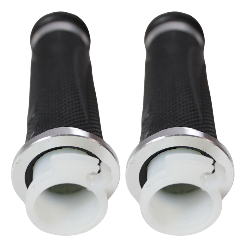 Juego Puños Para Moto De Aluminio Plata Marca Matsuma