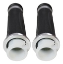 Juego Puños Para Moto De Aluminio Plata Marca Matsuma