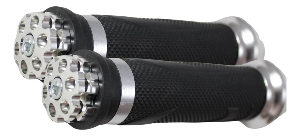 Juego Puños Para Moto De Aluminio Plata Marca Matsuma