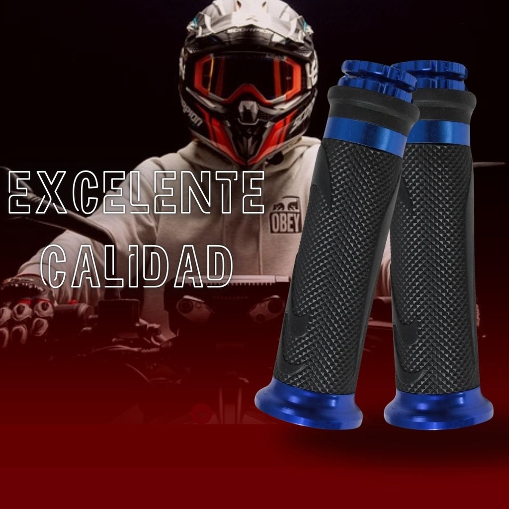 Juego Puños Para Moto De Aluminio Plata Marca Matsuma