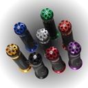 Juego Puños Para Moto De Aluminio Plata Marca Matsuma