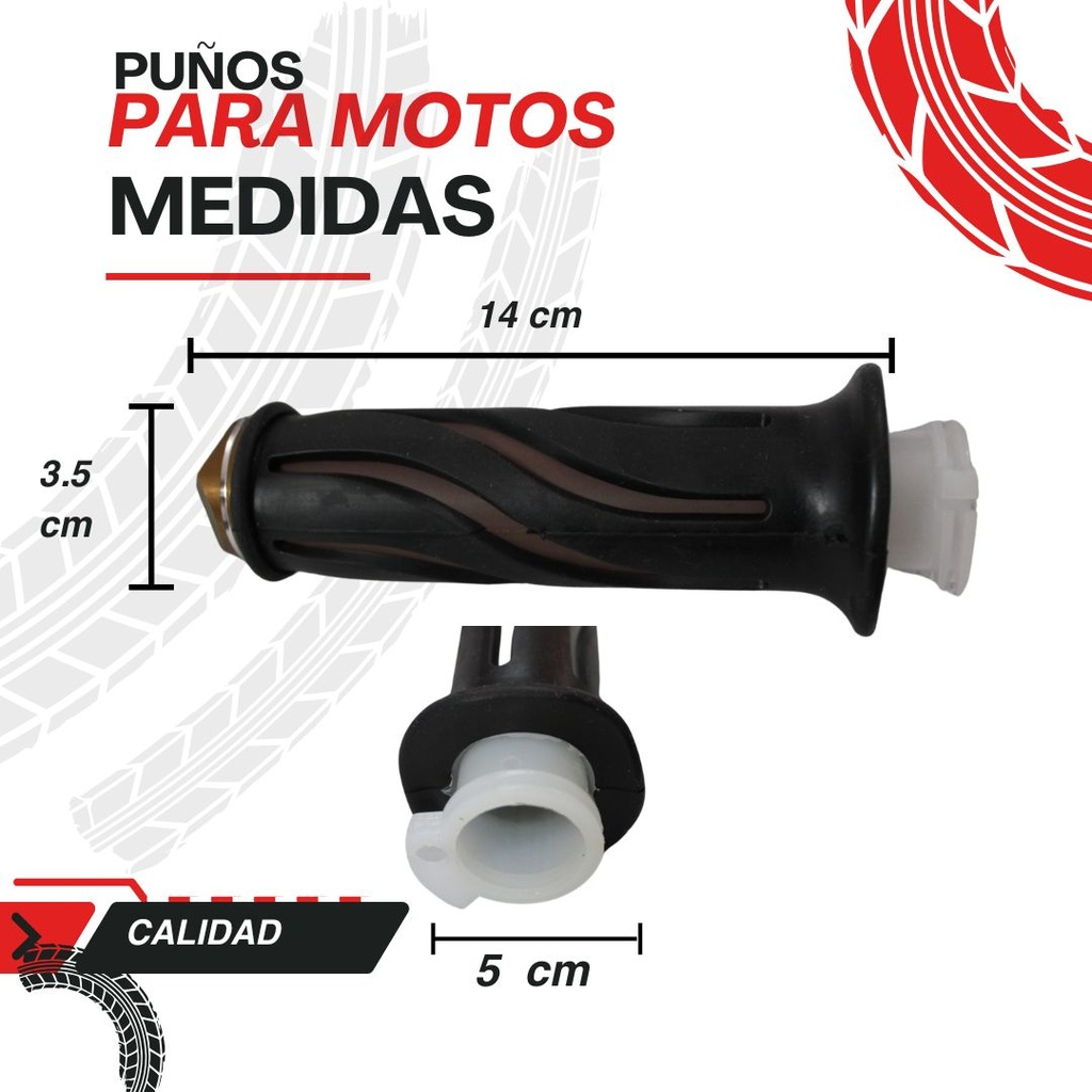 Juego De Puños Para Moto Marca Matsuma Con Goma Plastica