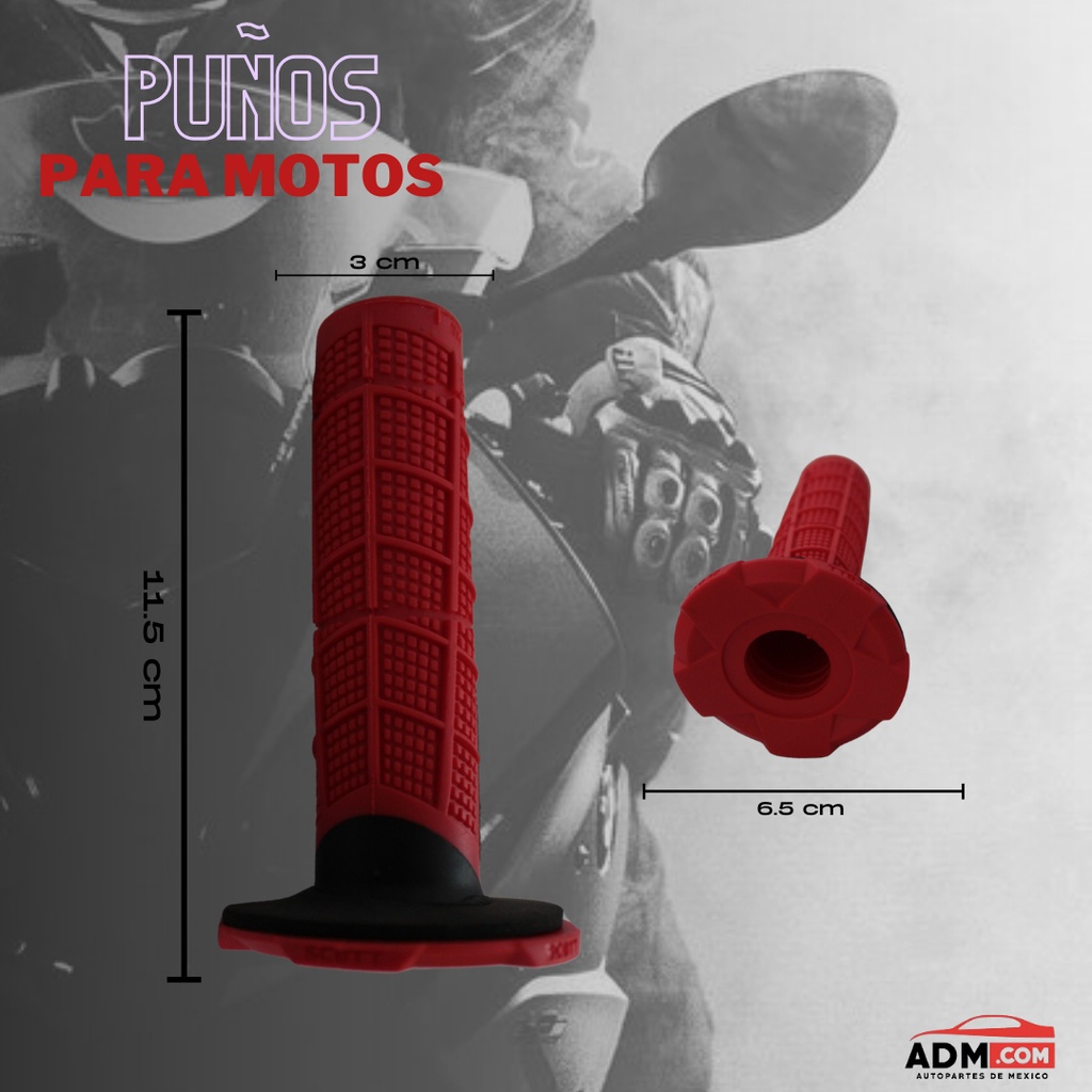 Juego Puños De Goma Plastica Para Moto 6 Variantes De Color