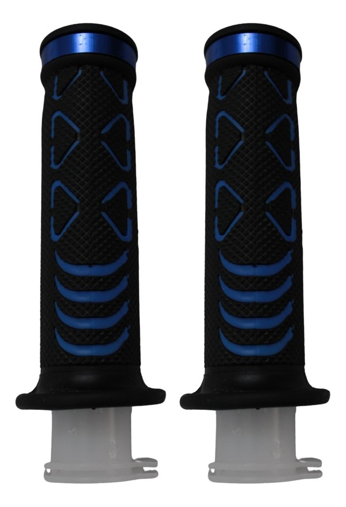 Juego De Puños Para Moto Goma Suave Azul Marca Matsuma