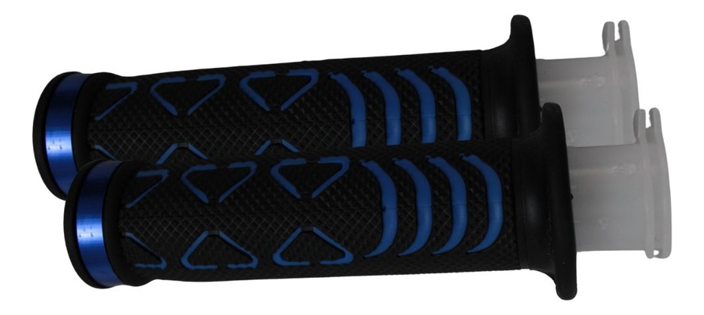 Juego De Puños Para Moto Goma Suave Azul Marca Matsuma